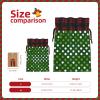SSIMOO Green Polka-Dot Gift Bags with Drawstring, Patchwork Jute, Reusable view 4