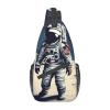 SSIMOO Versatile Travel Hiking Backpack, Astronaut on the Moon, for Outdoor Cycling, Chest Pocket, One Size view 1