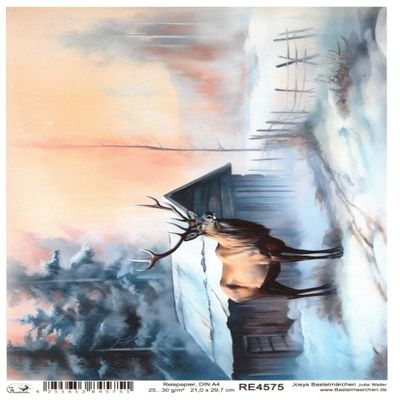 Josys Craft Paper A4 Rice Paper Winter Landscape