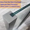 Samnuerly Square Stainless Steel Railing Post for Glass Panels view 3