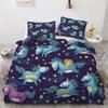 ROUSKI Unicorn Duvet Cover Set 135 x 200 cm, 4-Piece, 100% Microfiber, Reversible Stars Design view 1