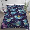 ROUSKI Unicorn Duvet Cover Set 135 x 200 cm, 4-Piece, 100% Microfiber, Reversible Stars Design view 2
