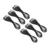 Hyuduo 6-Pack 5V USB-A to 5.5 x 2.1mm DC Power Cables, Black view 2