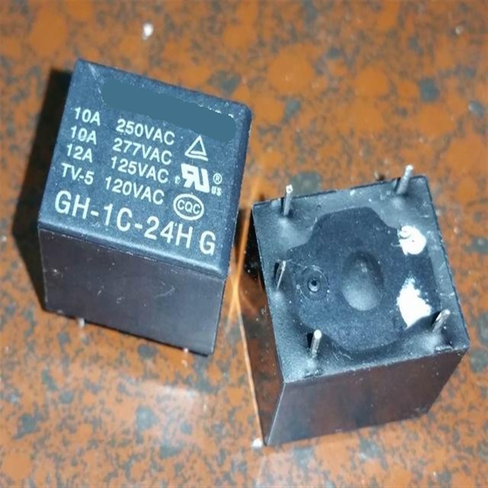 FOUNCY GH-1C-6L/GH-1C-9LS/GH-1C-12L/GH-1C-12L1/GH-1C-12LF2/GH-1C-15HG/GH-1C-24L/GH-1C-24HG/GH-1C-48L (T73-1C) 5-Pin Relay, 1 Pc. (Size: GH-1C-24HG, 24V, 12A)