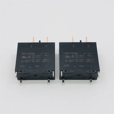 10PCS PCF-112D2M 12VDC Relay, PCF-124D2M 24VDC, 25A 250VAC, 1 NO Contact, 4-Pin (Size: 12V)