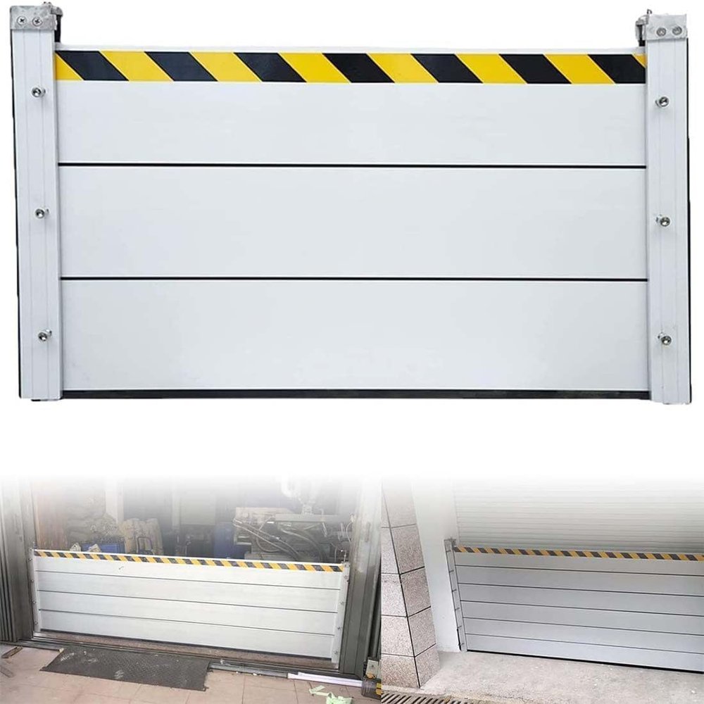 AAMNA Reflective Aluminum Flood Protection Barrier for Streets, Doors, and Garages