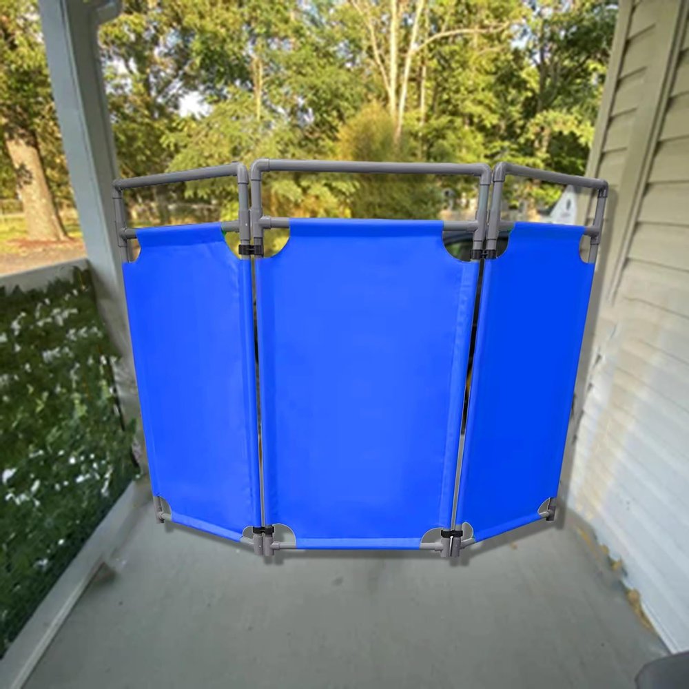 Expandable Mobile Barricade, 100 cm High, Blue