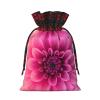Pink Dahlia Drawstring Gift Bags for Christmas and Birthdays view 2