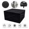 Leju Art Waterproof Rectangular Patio Furniture Cover, Black/Grey, 420D Oxford Fabric, 167 x 135 x 55 cm view 2