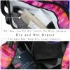 Duffel Bag for Women and Men, Purple Watercolor with Red and Yellow Flowers, 17.7 x 9 x 9 in view 4