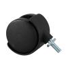 6 mm Threaded Stem 40 mm Dual-Wheel Swivel Caster, Black view 4