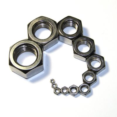 5-Pack M12-1.25 Metric 304 Stainless Steel Fine-Thread Hex Nuts