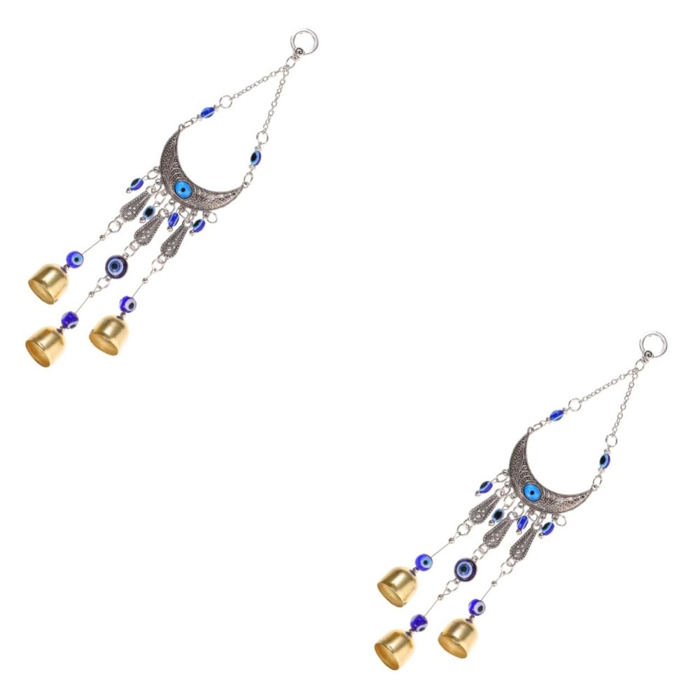 ABOOFAN 2-Piece Evil Eye Hanging Decoration for Car or Home, Turkish Blue Ornament for Window and Rearview Mirror
