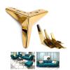 4-Piece Triangular Metal Furniture Legs, 13 cm, Gold view 1