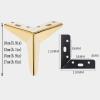 4-Piece Triangular Metal Furniture Legs, 13 cm, Gold view 2