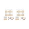 Paowsietiviity 2-Set Blank Keychain Kit with Unfinished Wood Tags and 10 m Rope view 1