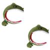 Toyvian 2-Piece Cartoon Animal Headbands for Adults and Girls, Fun Shark Hairbands for Parties, Cosplay and Festivals view 1