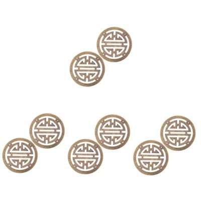 Warmhm 8-Piece Antique Chinese Jewelry Box Appliques for Furniture and Wooden Chests