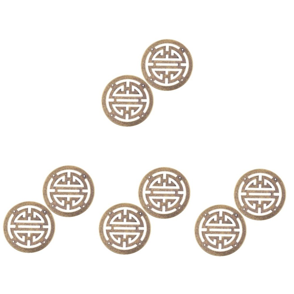 Warmhm 8-Piece Antique Chinese Jewelry Box Appliques for Furniture and Wooden Chests