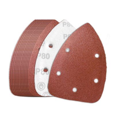 LOUZAGO 80-Grit Aluminum Oxide Sandpaper, 140 mm Mouse Detail Sander, 50-Pack