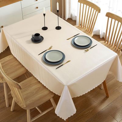 XQSSB Rectangular Waterproof Tablecloth, Wipeable and Washable, Light Color, 140 × 200 cm