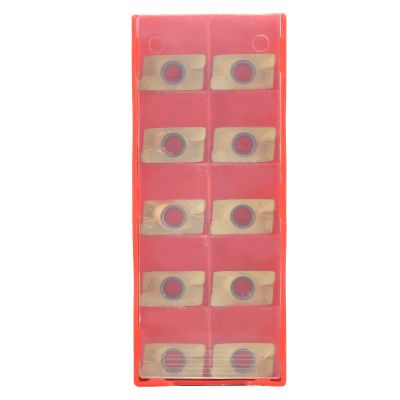 10-Piece APMT1604 Carbide Milling Inserts, Ti-Coated, with Storage Box