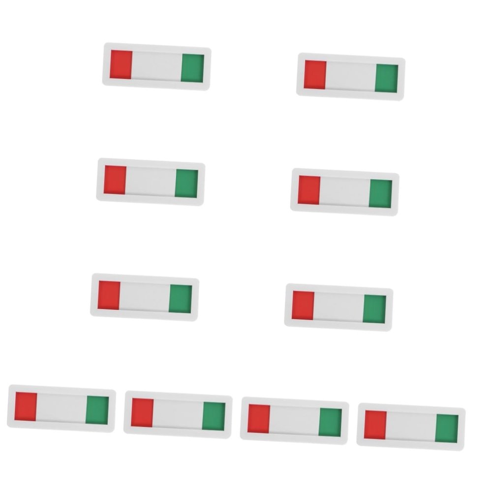 Operitacx 10-Piece Open/Closed Slider Door Signs, Self-Adhesive Office Privacy Signs, Green and Red