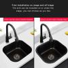Black 304 Stainless Steel Kitchen Sink, 42 x 36 x 20 cm view 4