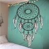 Aotiwe Boho Wall Tapestry, Blue-Green Dreamcatcher, Polyester, 150 x 130 cm view 2