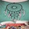 Aotiwe Boho Wall Tapestry, Blue-Green Dreamcatcher, Polyester, 150 x 130 cm view 3