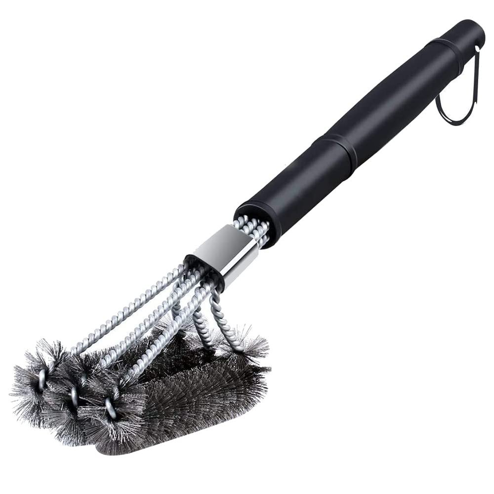 Oikabio Grill Brush, 18-Inch Long-Handle Brush with 3-Sided Bristle Head
