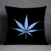 umsl Polyester Decorative Pillow Cover with Green Leaves view 3