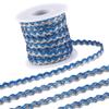 GORGECRAFT 15 m x 5 mm Two-Tone Sparkle Rickrack Trim, Blue and Silver view 1