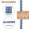 GORGECRAFT 15 m x 5 mm Two-Tone Sparkle Rickrack Trim, Blue and Silver view 2
