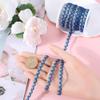 GORGECRAFT 15 m x 5 mm Two-Tone Sparkle Rickrack Trim, Blue and Silver view 3