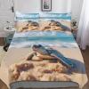 GEEYOU Sea World Turtle Duvet Cover Set, 100% Polyester, Double 200 x 200 cm view 2