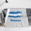 Flannel Throw Blanket with Blue Honduras Flag, 125 x 150 cm view 1