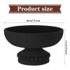 Amyhill Distressed Beaded Wood Pedestal Bowl, Black view 2