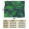 Green Tropical Plant Print Fleece Throw Blanket view 3