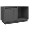 Gray Solid Pine Wood TV Stand, 74 x 35 x 44 cm view 2