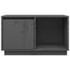 Gray Solid Pine Wood TV Stand, 74 x 35 x 44 cm view 3