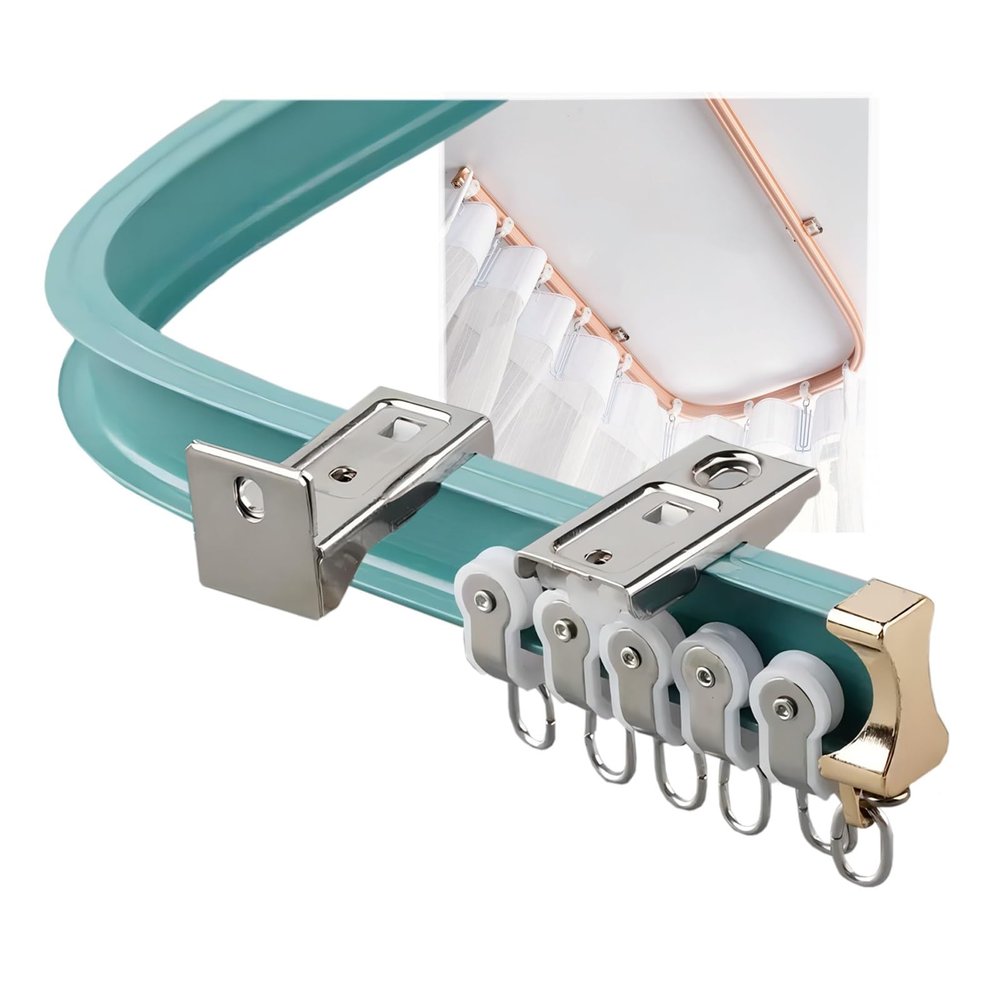 whalebee Flexible Bendable Curtain Track, 1–6.7 m, Wall/Ceiling Mount