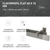Garesa Flat Curtain Rod 40 x 15 mm, Double-Track, Nickel-Plated, 390 cm view 3