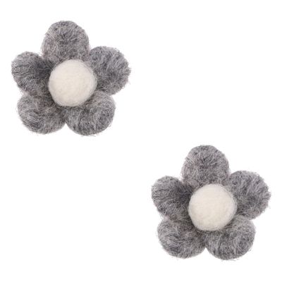 COHEALI 2-Piece Colorful Wool Felt Flower Decorations