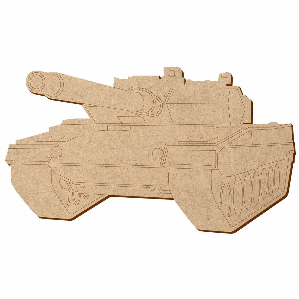 MDF Panzer V2 - 5–50 cm Cut-to-Size Decorative Craft Piece