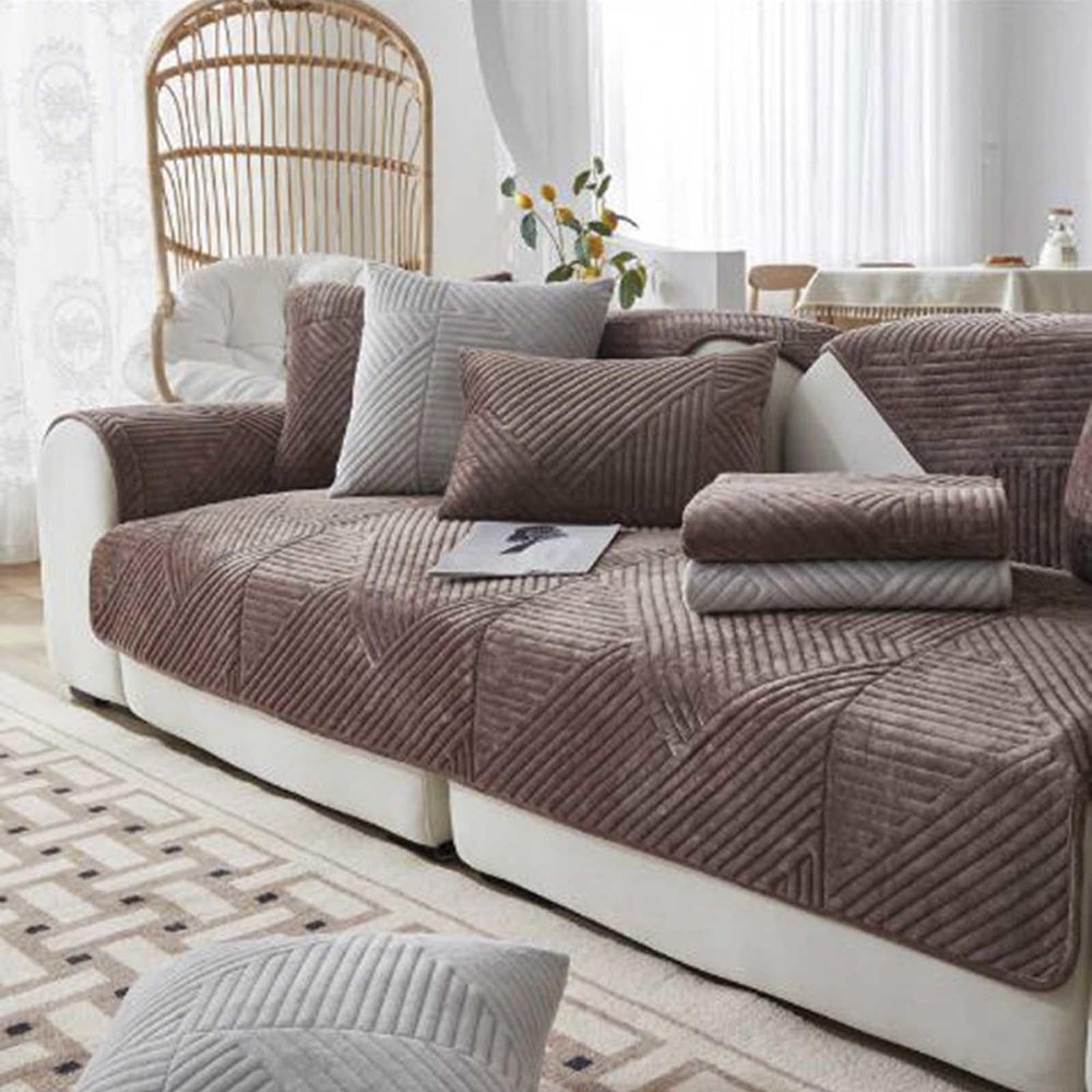 FUYAO Sofa Cover for L-Shaped Sectional