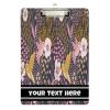 Personalized Acrylic Clipboard, Add Your Text, A4/Letter Size, Low-Profile Clip, 12.0 x 9.0 in, Gold Clip, Hummingbird, Bird, Flower view 2