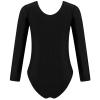 Alvivi Girls' Long-Sleeve Color-Block Gymnastics Leotard, Blue/Green, 134-140 view 2