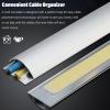 LOHXA Floor Cable Raceway, Metal Cord Cover, 39.4 in, 40 mm Wide, White/Black/Gold/Silver/Wood view 2
