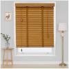 Xrdbfd Wooden Venetian Blinds for Windows, 50 mm Solid Wood Slats, Blackout/Thermal, 90 x 160 cm (35.4 x 63 in) view 1